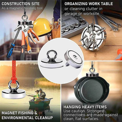 D16~D42mm Super Strong Neodymium Fishing Hook N52 Heavy Duty Rare Earth Neodymium with Countersunk Hole Eyebolt Salvage Magnetic Éditions Traditions & Modernité Inc. 185980362;20260611;1781193602tp9J4