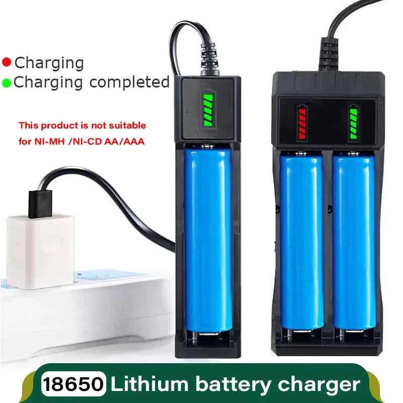 18650 Battery Charger 1/2/4 Slots Dual 18650 Charging 3.7V Rechargeable Lithium Battery USB Charger For 16340 14500 18650 Éditions Traditions & Modernité Inc. 186728073;20260628;1782691138LM8K2