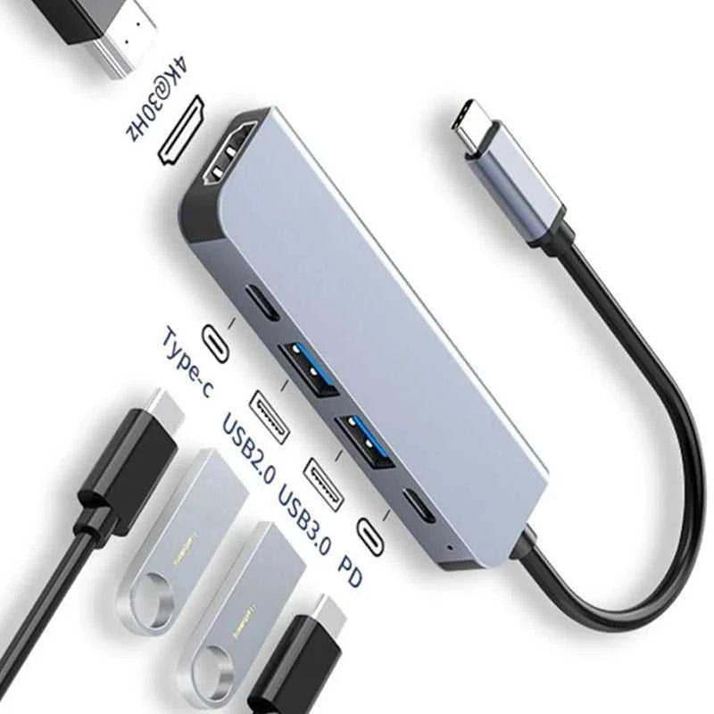 USB C Hub to 4K HDMI-Compatible USB 3.0 2.0 Type C PD Charging Dock for MacBook iPad Samsung S10 Dex TV Mouse Keyboard U Disk Éditions Traditions & Modernité Inc. 185982951;20260611;1781194009lfTEQ