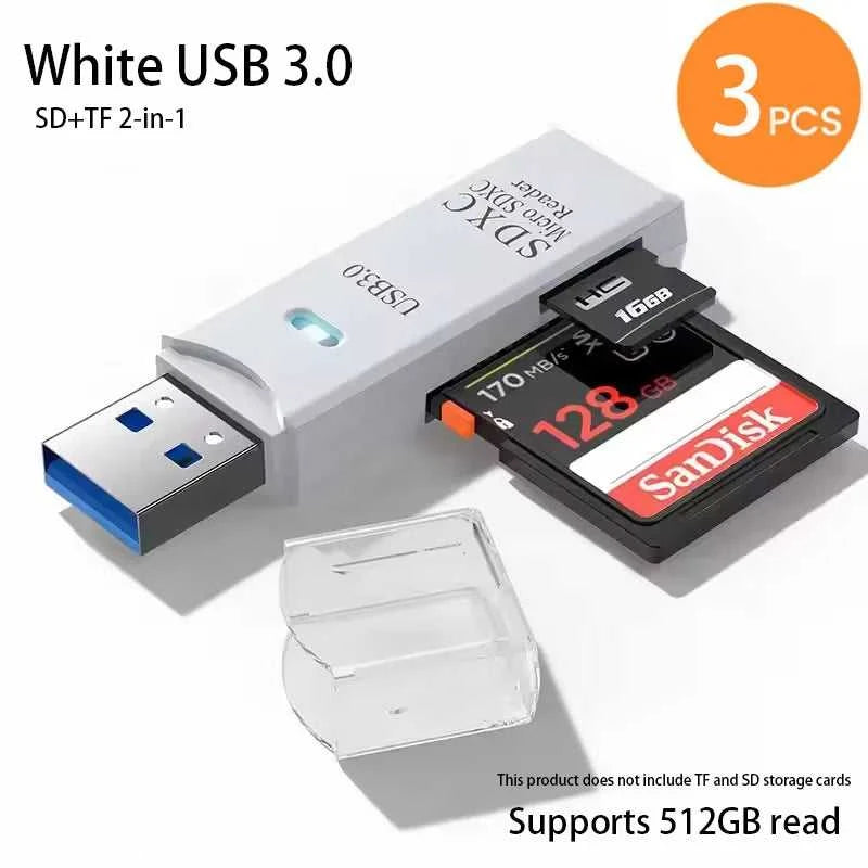 2-in-1 Multi Functional USB 3.0 Card ReaderMiniSD TFMemoryCardReaderUSBFlashDrive CardreaderAdapter For PCLaptops Accessories Éditions Traditions & Modernité Inc. 185980795;20260611;1781193688p9dYG