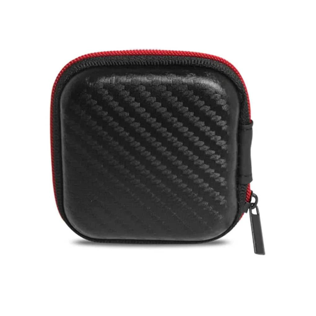 Earphone Storage Bag Square Headset Box Indoor Outdoor Travelling Earphones Storaging Case Accessories with Zipper