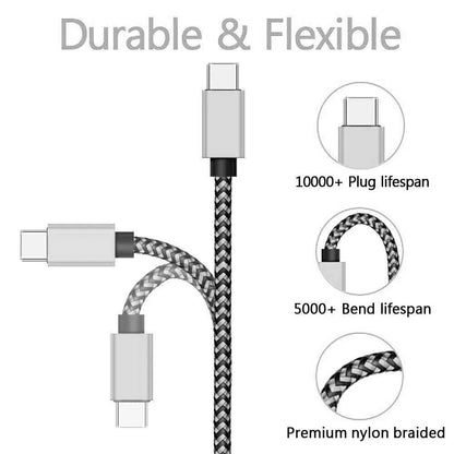 USB Type C Cable 2.4A Fast Charging Battery Charger Wire Woven Nylon Data Cable Mobile Phone Charger For Huawei Samsung USB C Éditions Traditions & Modernité Inc. 185982855;20260611;1781193980kqM41