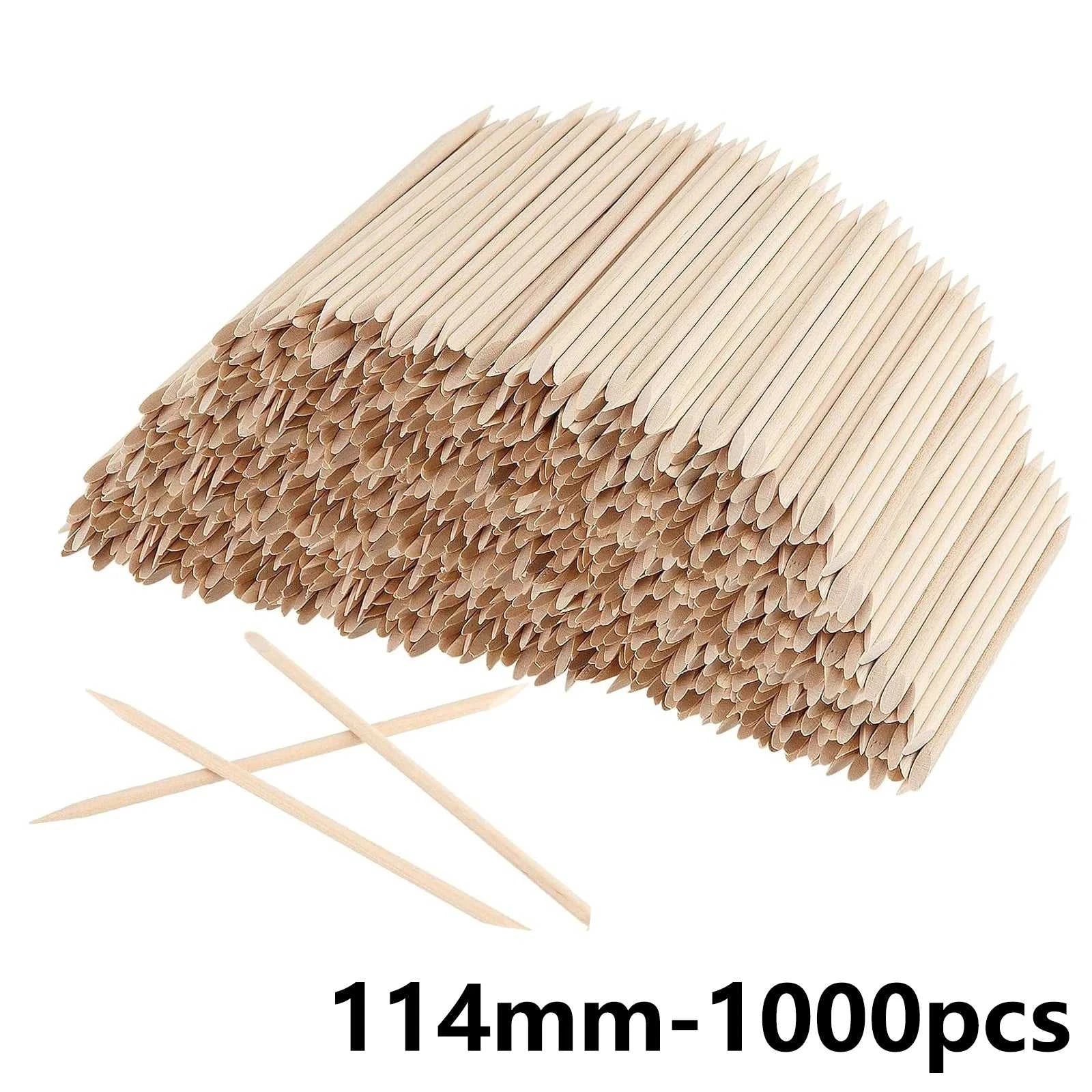 100/50pcs Nail Art Pusher Orange Wood Sticks Cuticle Pusher Remover Rhinestones Dotting Removal Manicure Pedicure Care Tools