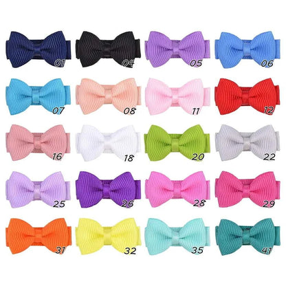 1.2 Inches Solid Colors Mini Hair Bows With Clip For Kids Girls Hairgrips Ribbon Covered Safety Bows Headwear Hair Accessories Éditions Traditions & Modernité Inc. 186728041;20260628;1782690869LrddM