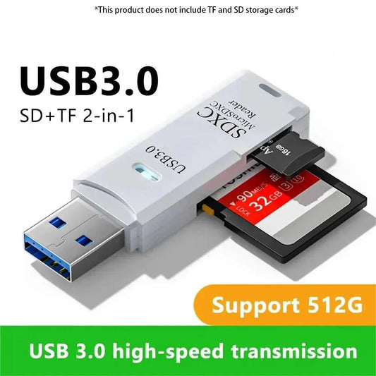 2-in-1 Multi Functional USB 3.0 Card ReaderMiniSD TFMemoryCardReaderUSBFlashDrive CardreaderAdapter For PCLaptops Accessories Éditions Traditions & Modernité Inc. 185980795;20260611;1781193688p9dYG