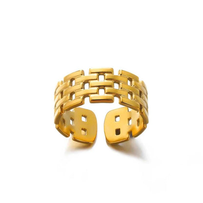 316L Stainless Steel Rings for Women Gold Color Never Fade Luxury Classic rings wedding couple rings Jewelry Free Shipping Éditions Traditions & Modernité Inc. 186727648;20260628;17826904053M55t