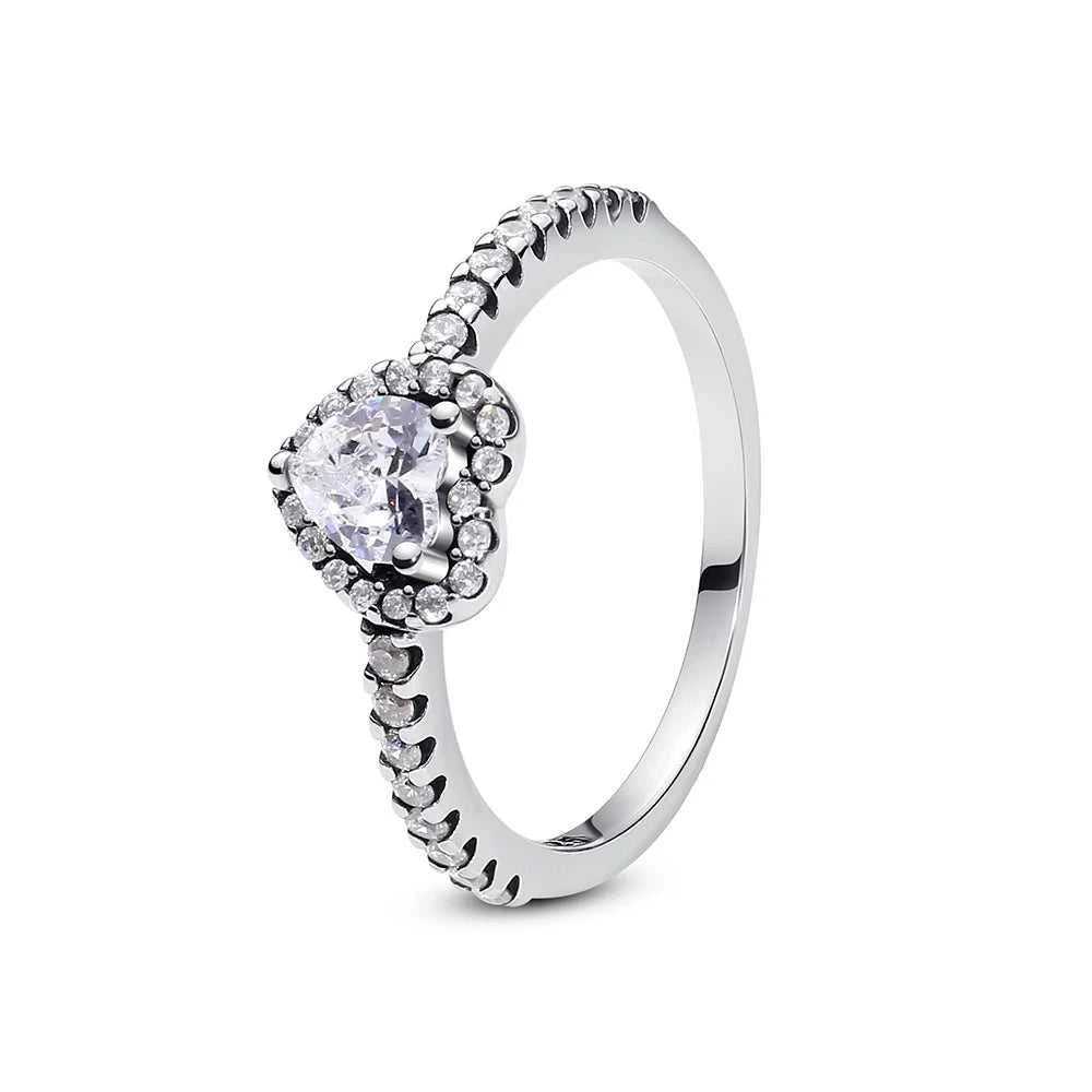 Original 925 Sterling Silver Ring Love Heart Pave CZ Crystal Stackable Rings For Women Wedding Engagement Birthday Gift Jewelry Éditions Traditions & Modernité Inc. 186727150;20260628;1782690174gCmc6