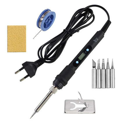 60W 80W Electric Soldering Iron LCD Digital Display Adjustable Temperature Welding Repair Tools 220V / 110V Solder Wire Tips Éditions Traditions & Modernité Inc. 185980930;20260611;1781193732cnfby