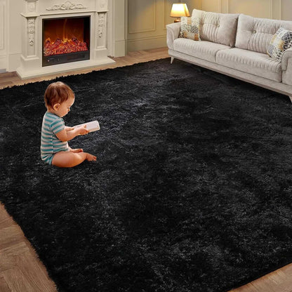 VIKAMA Tie-Dye Plush Carpet Living Room Decoration Soft Fluffy Home Mat Children's Room Baby Crawling Non-Slip Blanket Éditions Traditions & Modernité Inc. 186083195;20260613;1781386245LjUFR