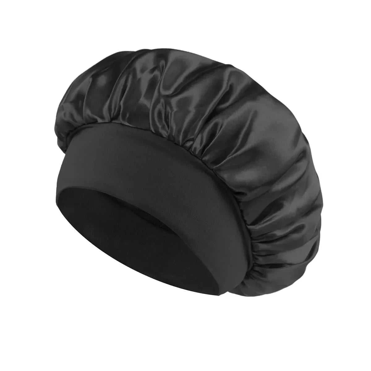 Women Satin Bonnet Hair Bonnet for Sleeping Hair Care Silk Bonnets Solid Wide-brimmed Sleeping Hat with Elastic Soft Band Éditions Traditions & Modernité Inc. 14:771#beige