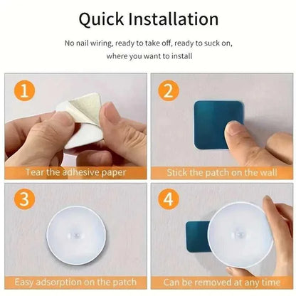 1pc Motion Sensor Night Light - Wireless LED Detector Lamp for Bedroom, Staircase, Closet, and Room Decor-