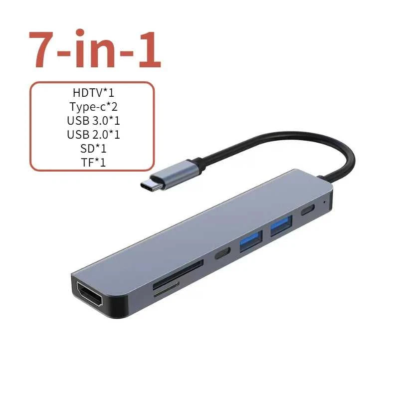 USB C Hub to 4K HDMI-Compatible USB 3.0 2.0 Type C PD Charging Dock for MacBook iPad Samsung S10 Dex TV Mouse Keyboard U Disk Éditions Traditions & Modernité Inc. 185982951;20260611;1781194009lfTEQ