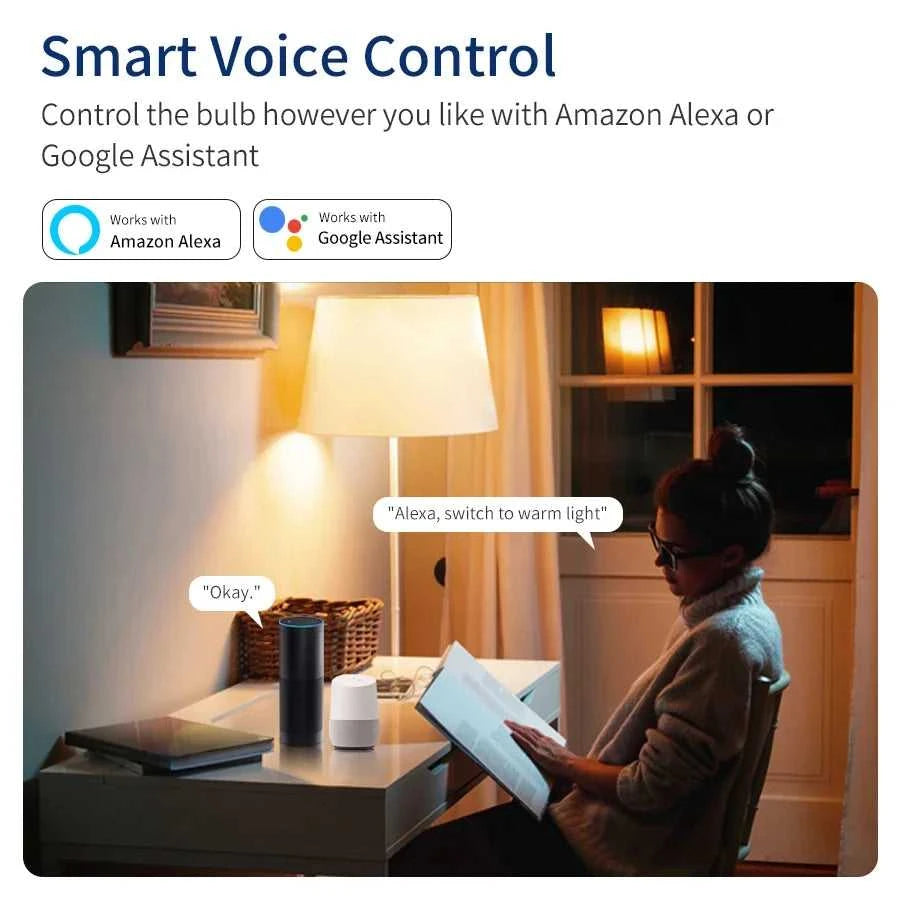 Tuya Smart WiFi LED Light Bulbs 220V 110V 10W 15W 20W E27 Alexa LED Lamp RGB Smart Life APP Google Assisatnt Voice Control Éditions Traditions & Modernité Inc. 185982787;20260611;1781193965AMS5H