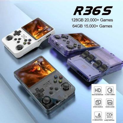 R36S Retro Handheld Game Console 3.5 Inch Portable Player Éditions Traditions & Modernité Inc. 14:10#Black;200000828:201589809#128G(20K Games);200007763:201336106
