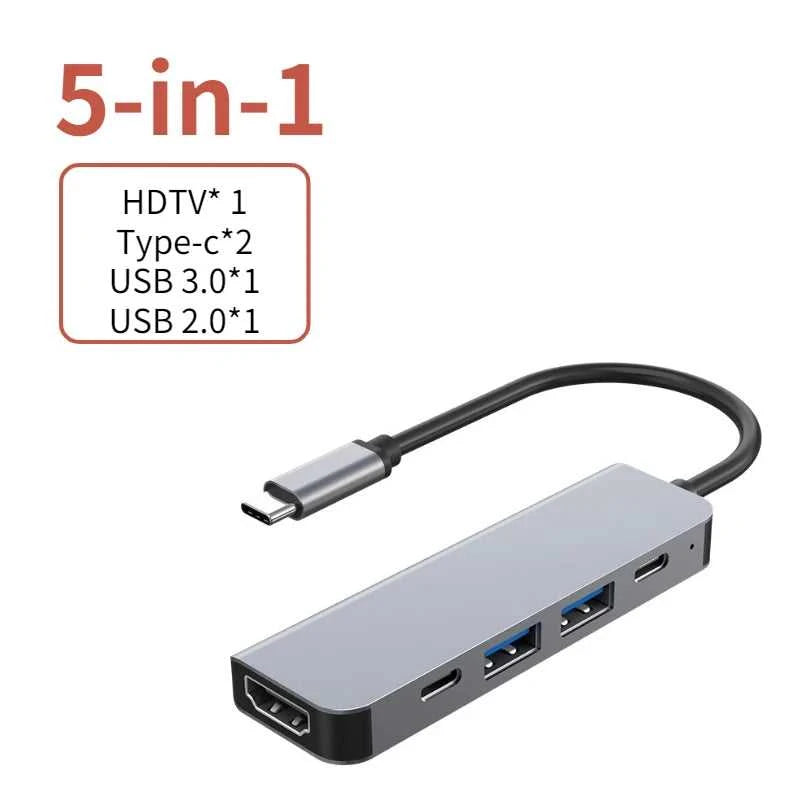 USB C Hub to 4K HDMI-Compatible USB 3.0 2.0 Type C PD Charging Dock for MacBook iPad Samsung S10 Dex TV Mouse Keyboard U Disk Éditions Traditions & Modernité Inc. 185982951;20260611;1781194009lfTEQ