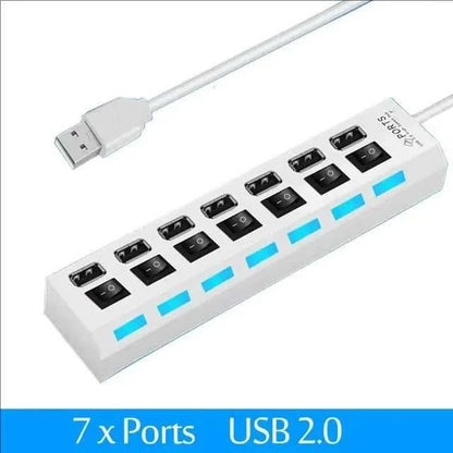Switch Extension Hub 7-port USB2.0 Hub Computer USB Extension Hub One Drag Seven USB2.0 Splitter PC Laptop Desktop Éditions Traditions & Modernité Inc. 186225152;20260617;1781705670Rm2Ed