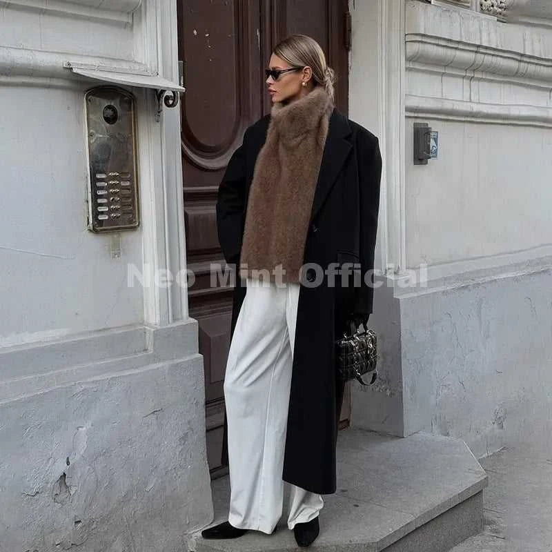 Neo Mint 2025 Brand Fashion Faux Fur Sable Vest Crop Top Autumn Winter Turtleneck Eco Mink Fur Tank Tops Sleeveless Jacket Coat Éditions Traditions & Modernité Inc. 186642768;20260626;17825177552xNuE
