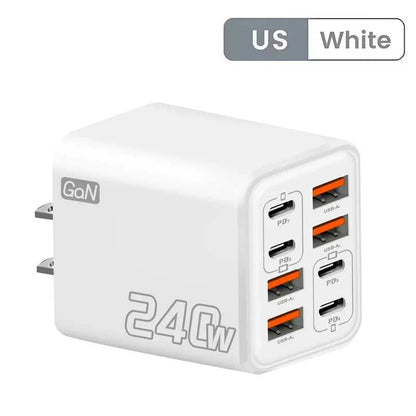 240W GaN USB C Charger 8 in 1 Fast Charging Phone Charger Power Adapter For iPhone Samsung Xiaomi Type C EU/US Plug Wall Charger Éditions Traditions & Modernité Inc. 185979925;20260611;1781193481DRrvp