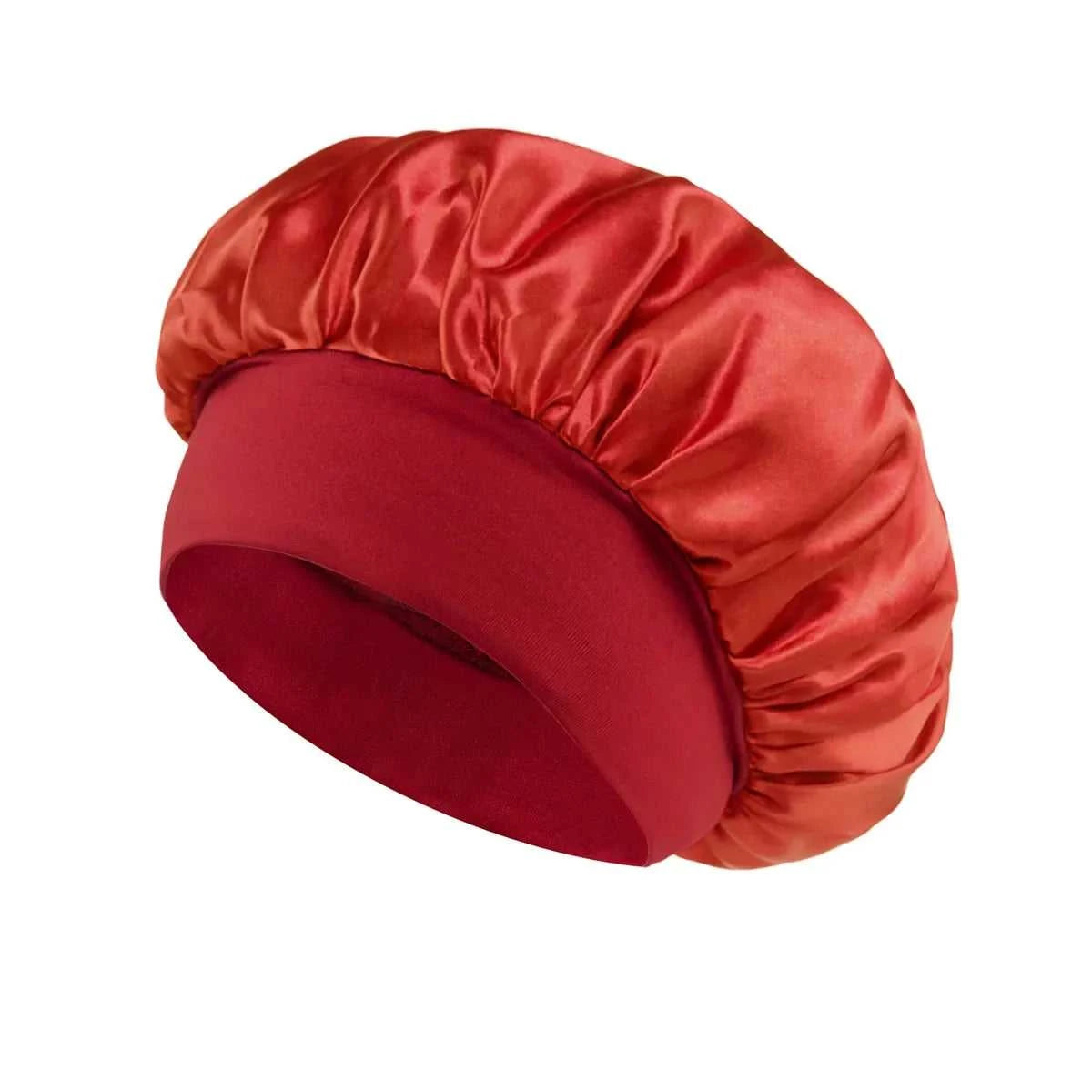 Women Satin Bonnet Hair Bonnet for Sleeping Hair Care Silk Bonnets Solid Wide-brimmed Sleeping Hat with Elastic Soft Band Éditions Traditions & Modernité Inc. 14:771#beige