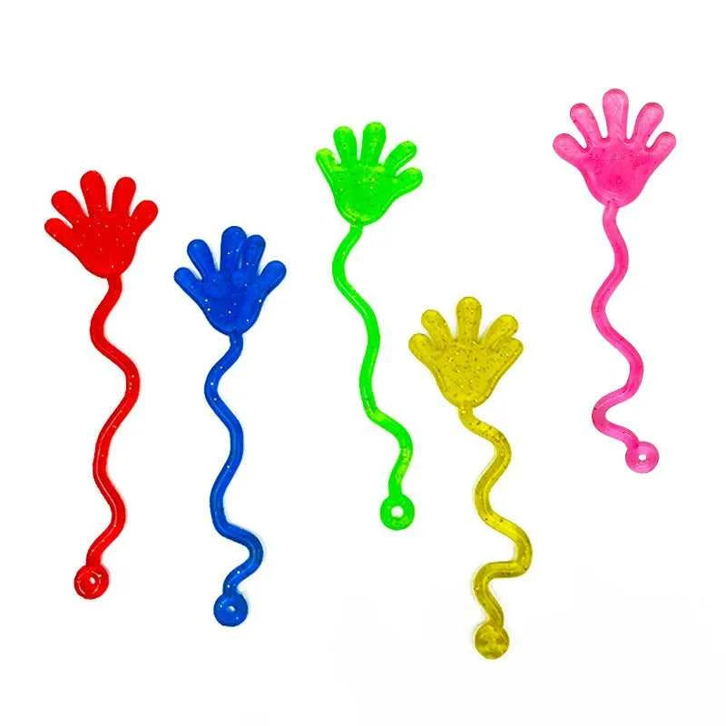 5-20 Pcs Funny Glitter Sticky Hands toy Palm Elastic Sticky Squishy Slap Palm Toy Novelty Gift Party Favors supplies Éditions Traditions & Modernité Inc. 185981100;20260611;1781193782EY3nE
