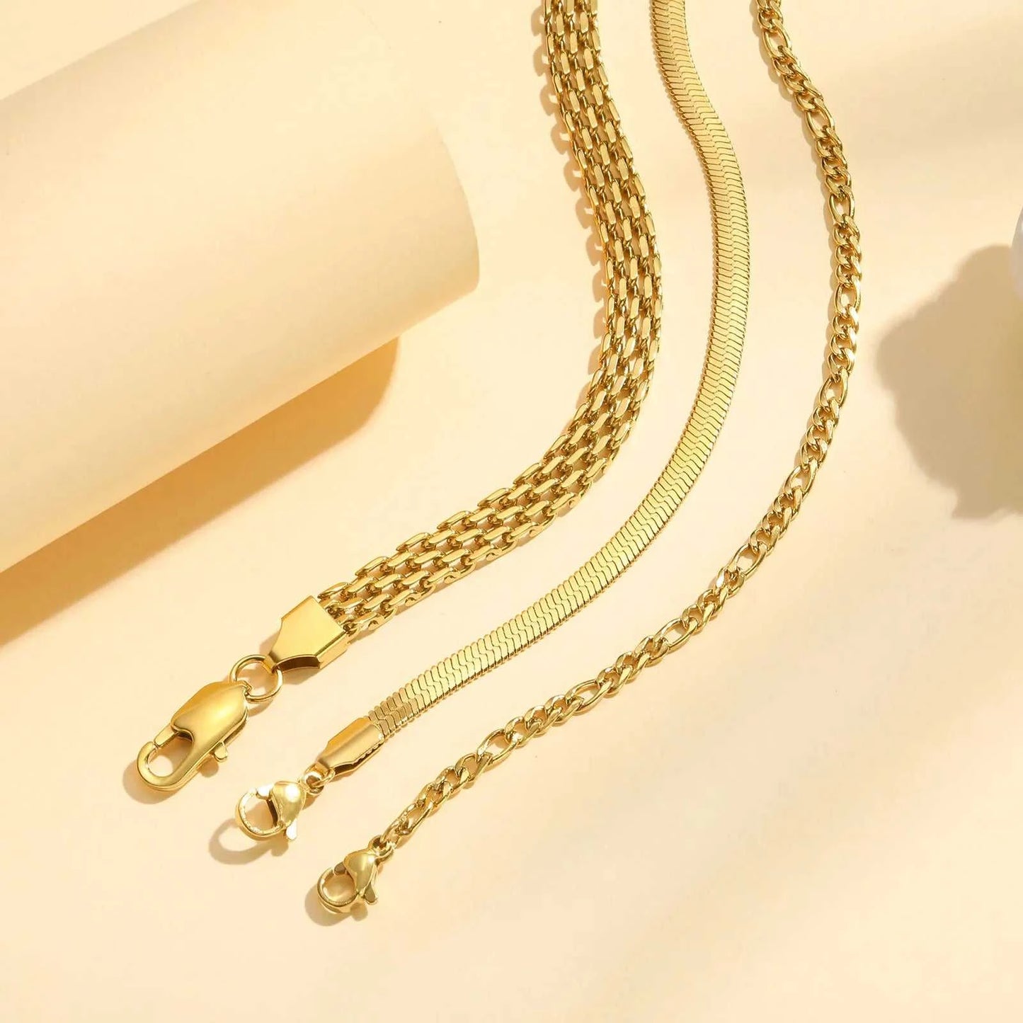 Waterproof Stainless Steel Chain Bracelets For Women , Gold Plated Fashion Stackable Link Bracelet Gifts Éditions Traditions & Modernité Inc. 186728019;20260628;1782690788FoP8H