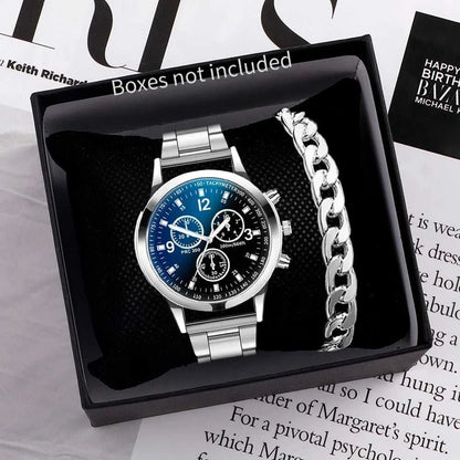 1/2PCS Men Business Watches Fashion Men's Steel Band Quartz Watch with Bracelet（Box not Included） Éditions Traditions & Modernité Inc. 186728091;20260629;1782691242rPFQK