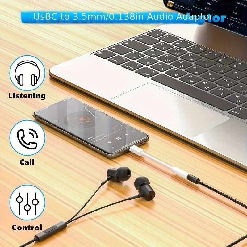 Type C To 3.5mm Aux Adapter 3 5 Jack Audio Cable for Huawei Xiaomi Redmi POCO Sumsang LG 3.5MM to 8Pin Aux Adputer for iPhone Éditions Traditions & Modernité Inc. 185982560;20260611;1781193914vylze