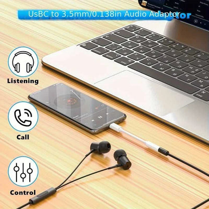 Type C To 3.5mm Aux Adapter 3 5 Jack Audio Cable for Huawei Xiaomi Redmi POCO Sumsang LG 3.5MM to 8Pin Aux Adputer for iPhone Éditions Traditions & Modernité Inc. 185982560;20260611;1781193914vylze