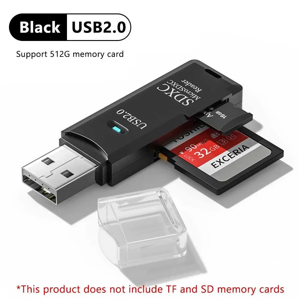 2 in 1 USB 3.0 Card Reader Micro TF sd card Reader usb adapter High Speed Cardreader TF Memory card For PC Laptop Accessories Éditions Traditions & Modernité Inc. 186083297;20260613;1781386282ovUjK