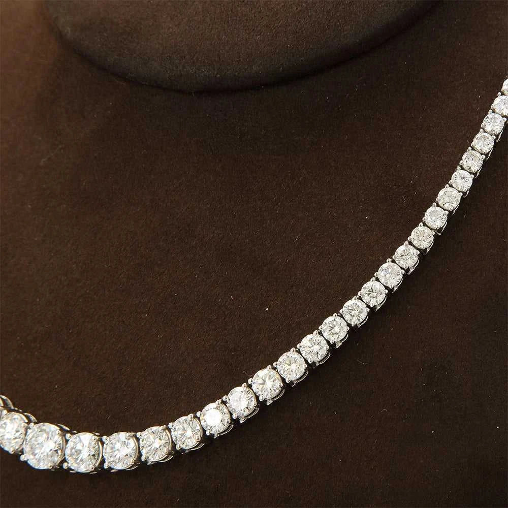 Moissanite Diamond Tennis Necklace with Certificate 3-5mm Size Gradient Diamond Riviera Necklace S925 Silver Choker for Women Éditions Traditions & Modernité Inc. 186643194;20260626;1782518397PPBVW