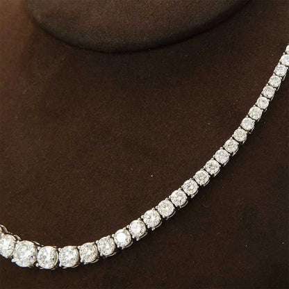 Moissanite Diamond Tennis Necklace with Certificate 3-5mm Size Gradient Diamond Riviera Necklace S925 Silver Choker for Women Éditions Traditions & Modernité Inc. 186643194;20260626;1782518397PPBVW