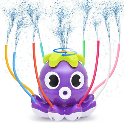 Space Rocket Octopus Sprinkler Water Toy Automatic Rotation Fun Spray Water Children's Water Playing Outdoor Toys Enfants Éditions Traditions & Modernité Inc. 161517301;2025066;17491725849VSvb