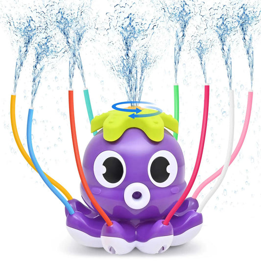 Space Rocket Octopus Sprinkler Water Toy Automatic Rotation Fun Spray Water Children's Water Playing Outdoor Toys Enfants Éditions Traditions & Modernité Inc. 161517301;2025066;17491725849VSvb