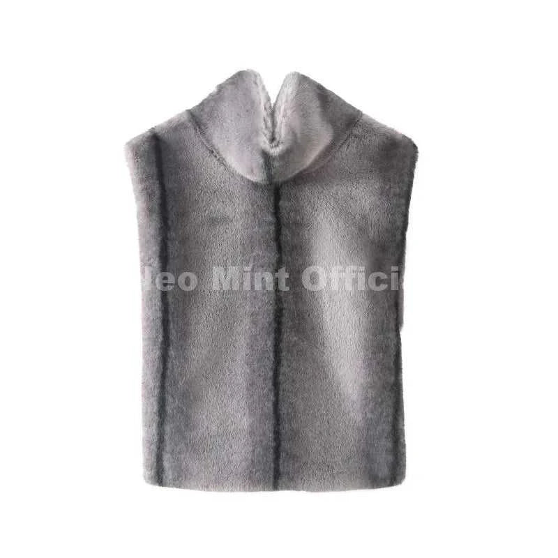 Neo Mint 2025 Brand Fashion Faux Fur Sable Vest Crop Top Autumn Winter Turtleneck Eco Mink Fur Tank Tops Sleeveless Jacket Coat Éditions Traditions & Modernité Inc. 186642768;20260626;17825177552xNuE