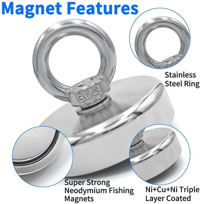 D16~D42mm Super Strong Neodymium Fishing Hook N52 Heavy Duty Rare Earth Neodymium with Countersunk Hole Eyebolt Salvage Magnetic Éditions Traditions & Modernité Inc. 185980362;20260611;1781193602tp9J4