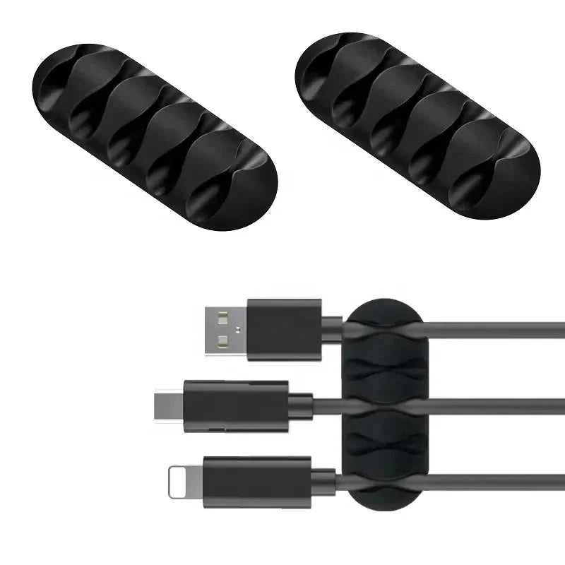 VIKEFON Cable Cord Wire Organizer Silicone USB Cable Winder Management Clips Self Adhesive for Mouse Keyboard Headset For iPhone Éditions Traditions & Modernité Inc. 185982368;20260611;1781193878w01FU