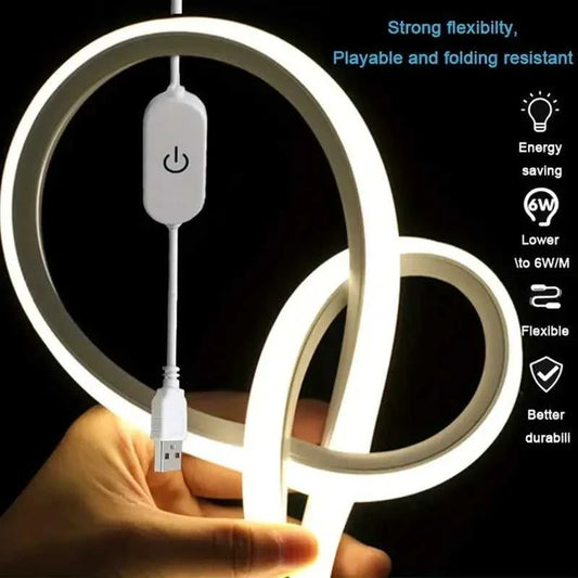 LED Strip Neon Light USB DC 5V Dimmable Touch Sensor Switch Flexible Silicone Neon Sign Tape Waterproof For Outdoor Room Decor Éditions Traditions & Modernité Inc. 185982762;20260611;17811939621tekW