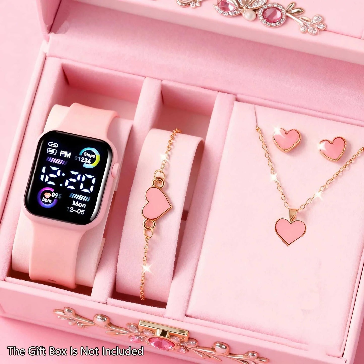 6-piece set of fashion electronic watch necklace earrings ring set for teenagers boys and girls, the best choice for frien Éditions Traditions & Modernité Inc. 186727646;20260628;17826903834xF01