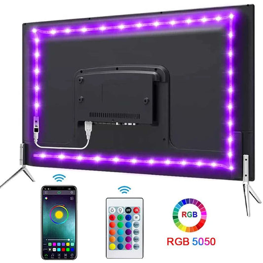 Tape Bluetooth USB LED Strip Light 5050 SMD 5V USB RGB Lights Flexible LED Lamp Tape Ribbon RGB Self-adhesive TV Desktop Diode Éditions Traditions & Modernité Inc. 185980065;20260611;178119352338inv