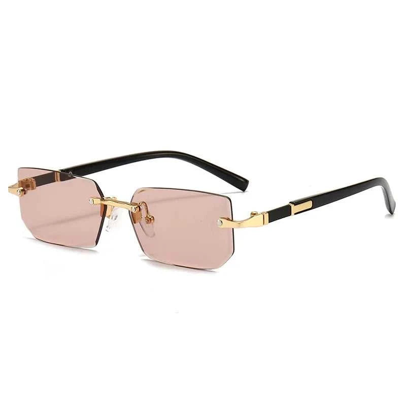 Rectangle Rimless Sunglasses for Men and Women Summer Style Éditions Traditions & Modernité Inc. 71:193;73:496