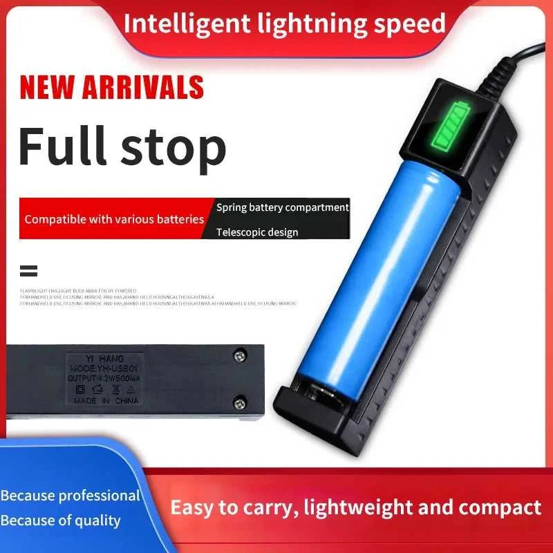 18650 Battery Charger 1/2/4 Slots Dual 18650 Charging 3.7V Rechargeable Lithium Battery USB Charger For 16340 14500 18650 Éditions Traditions & Modernité Inc. 186728073;20260628;1782691138LM8K2