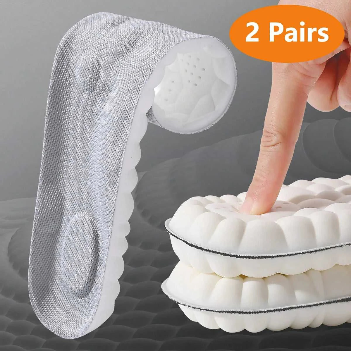 1/2/4pairs Latex Sport Insoles Soft High Elasticity Shoe Pads Orthotic Breathable Shock Absorption Cushion Arch Support Insole Éditions Traditions & Modernité Inc. 185981381;20260611;1781193823F9J4Z