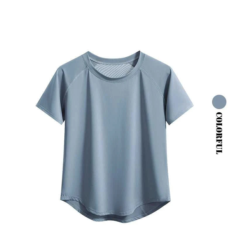 DRUR Yoga Tops Sportswear Woman Gym Shirts Breathable Quick Dry Short Sleeve Workout T Shirt Jogger Running T Shirt Yogawear New Éditions Traditions & Modernité Inc. 186642898;20260626;1782518066h8DUI