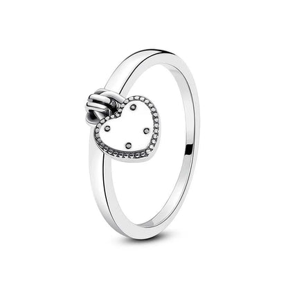 Original 925 Sterling Silver Ring Love Heart Pave CZ Crystal Stackable Rings For Women Wedding Engagement Birthday Gift Jewelry Éditions Traditions & Modernité Inc. 186727150;20260628;1782690174gCmc6