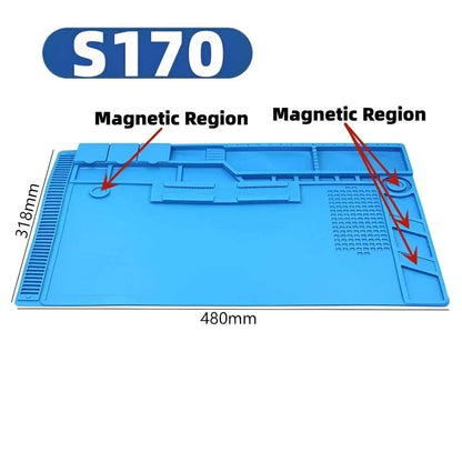 Magnetic Mat Silicone Repair Mat Circuit Board Soldering Pad Heat Resistant 932°F Anti-Static for ESD Iron Phone Repair Éditions Traditions & Modernité Inc. 185981086;20260611;1781193776HEJwA