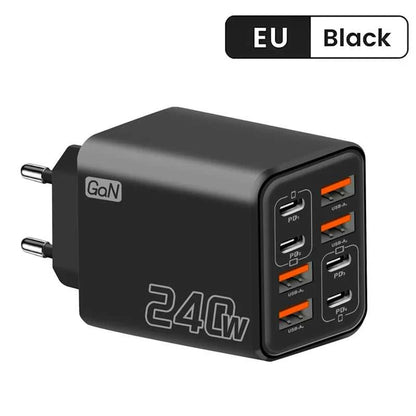 240W GaN USB C Charger 8 in 1 Fast Charging Phone Charger Power Adapter For iPhone Samsung Xiaomi Type C EU/US Plug Wall Charger Éditions Traditions & Modernité Inc. 185979925;20260611;1781193481DRrvp