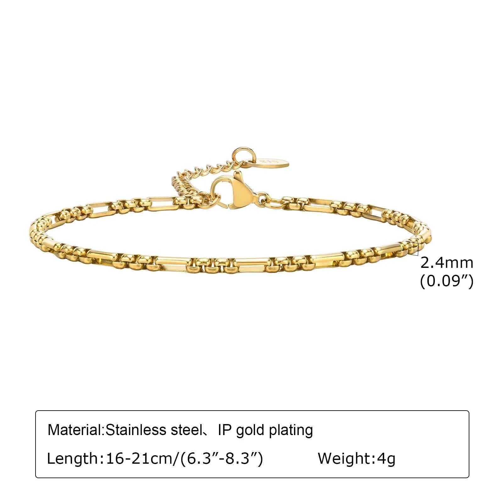 Waterproof Stainless Steel Chain Bracelets For Women , Gold Plated Fashion Stackable Link Bracelet Gifts Éditions Traditions & Modernité Inc. 186728019;20260628;1782690788FoP8H