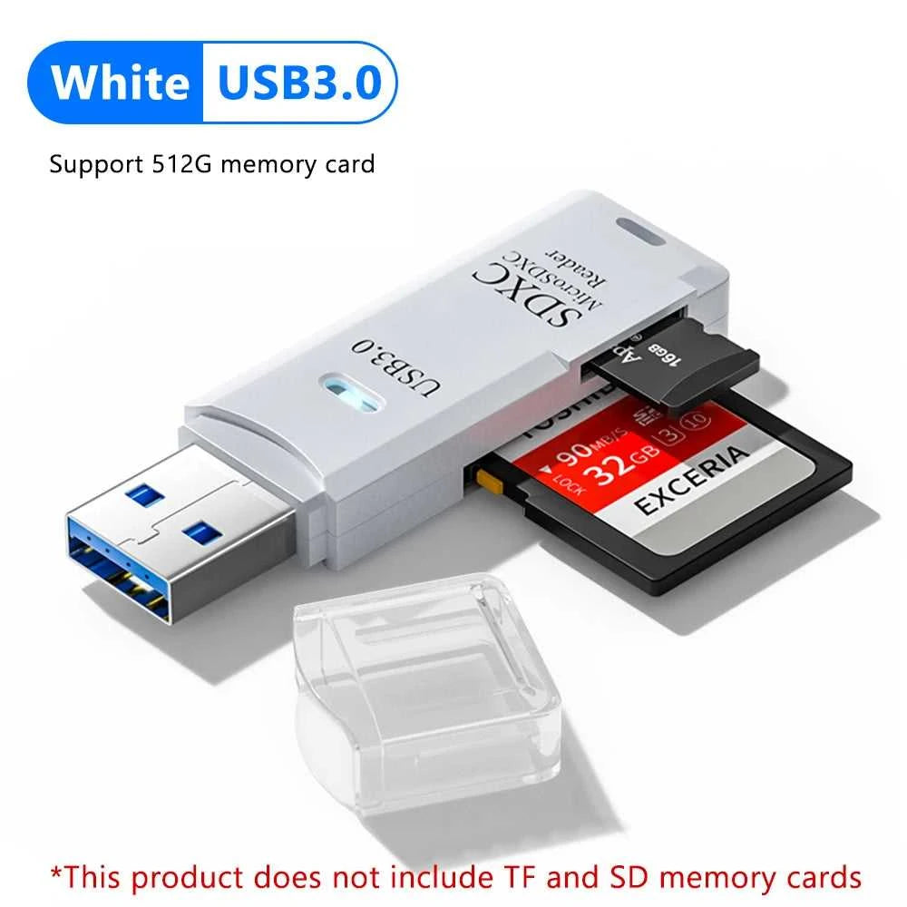 2 in 1 USB 3.0 Card Reader Micro TF sd card Reader usb adapter High Speed Cardreader TF Memory card For PC Laptop Accessories Éditions Traditions & Modernité Inc. 186083297;20260613;1781386282ovUjK