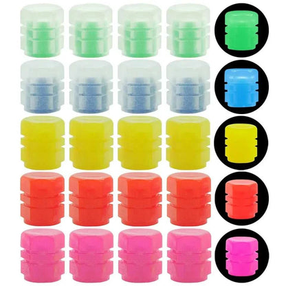 Luminous Valve Caps Fluorescent Night Car Tire Valve Caps Motorcycle Bike Glowing Decor Wheel Nozzles Tyre Cap Car Accessories Éditions Traditions & Modernité Inc. 185980907;20260611;1781193725jOyY7