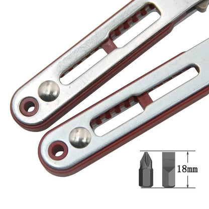 Multifunctional Bidirectional Forward and Reverse Ratchet Screwdriver Elbow Flat Head Wrench Cross Screwdriver Slotted Tool